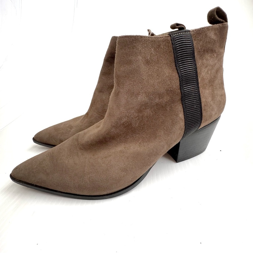 Linea Paolo Taupe Suede Ankle Boots women’s size 11